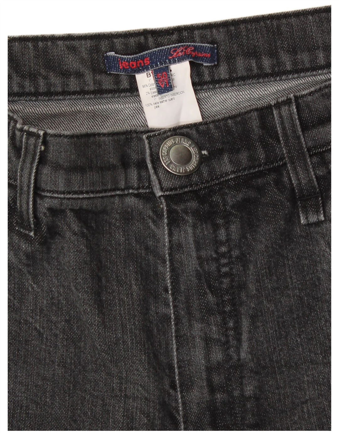 Les Copains Jean droit homme IT 50 Large W34 L28 gris coton