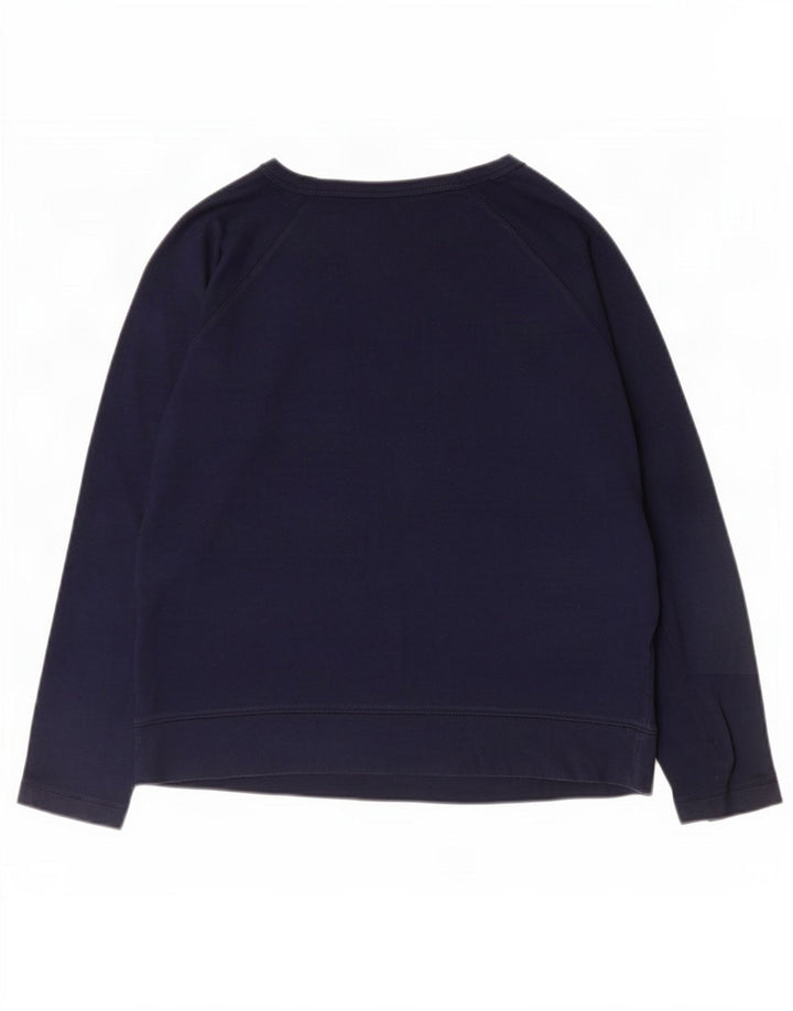 Gap Sweat-shirt pour femme UK 12 Bleu marine moyen Coton