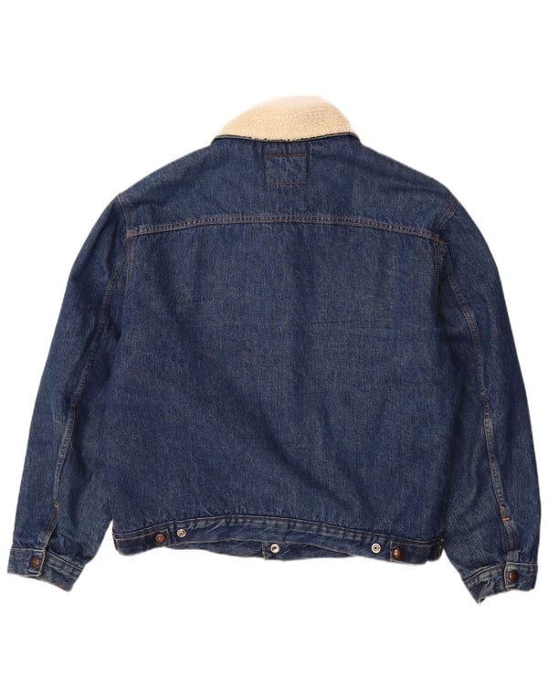 Roy Rogers Veste Sherpa en jean pour homme UK 40 Large Bleu
