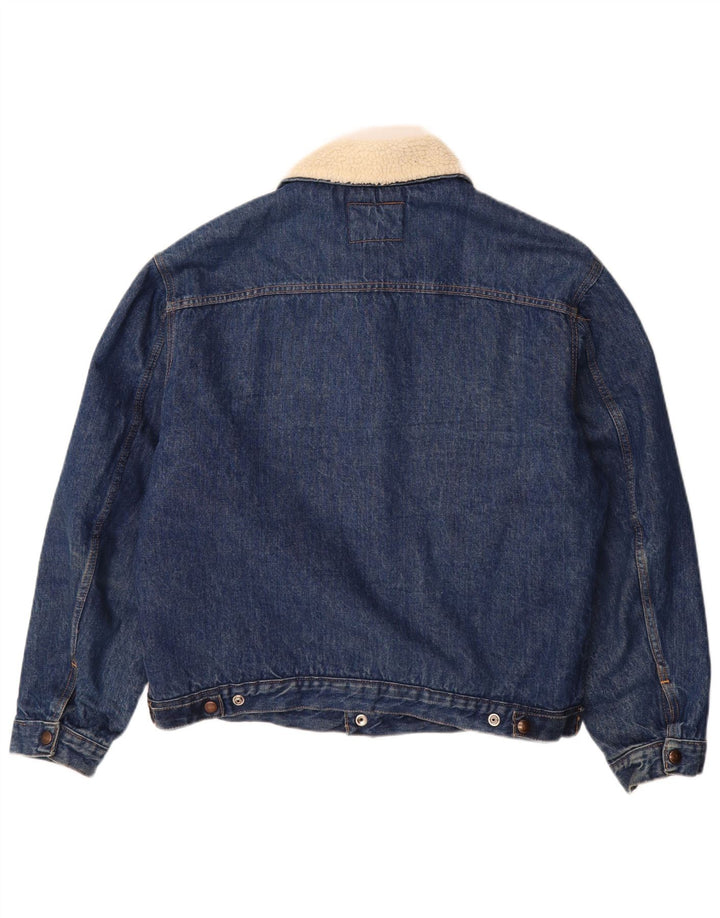 Roy Rogers Veste Sherpa en jean pour homme UK 40 Large Bleu
