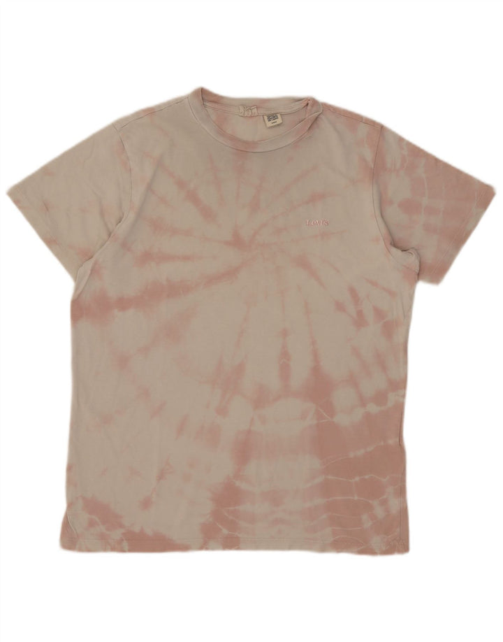 Levi's T-Shirt Top Homme Petit Rose Tie Dye Coton
