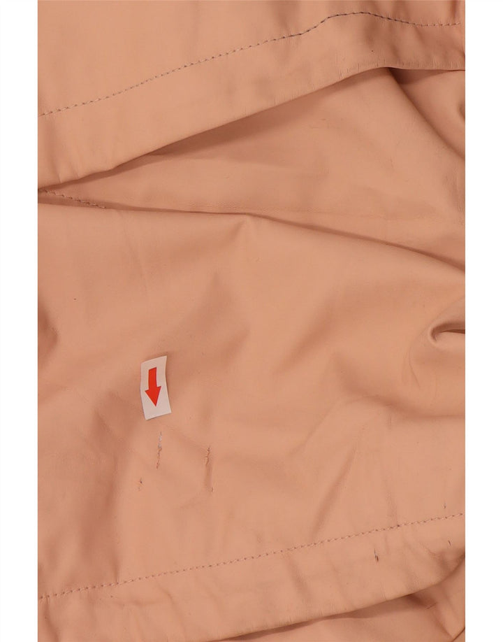 Zara Femme Imperméable À Capuchon UK 10 Petit Rose Polyuréthane