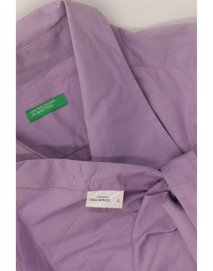 Benetton Chemise Homme Large Violet