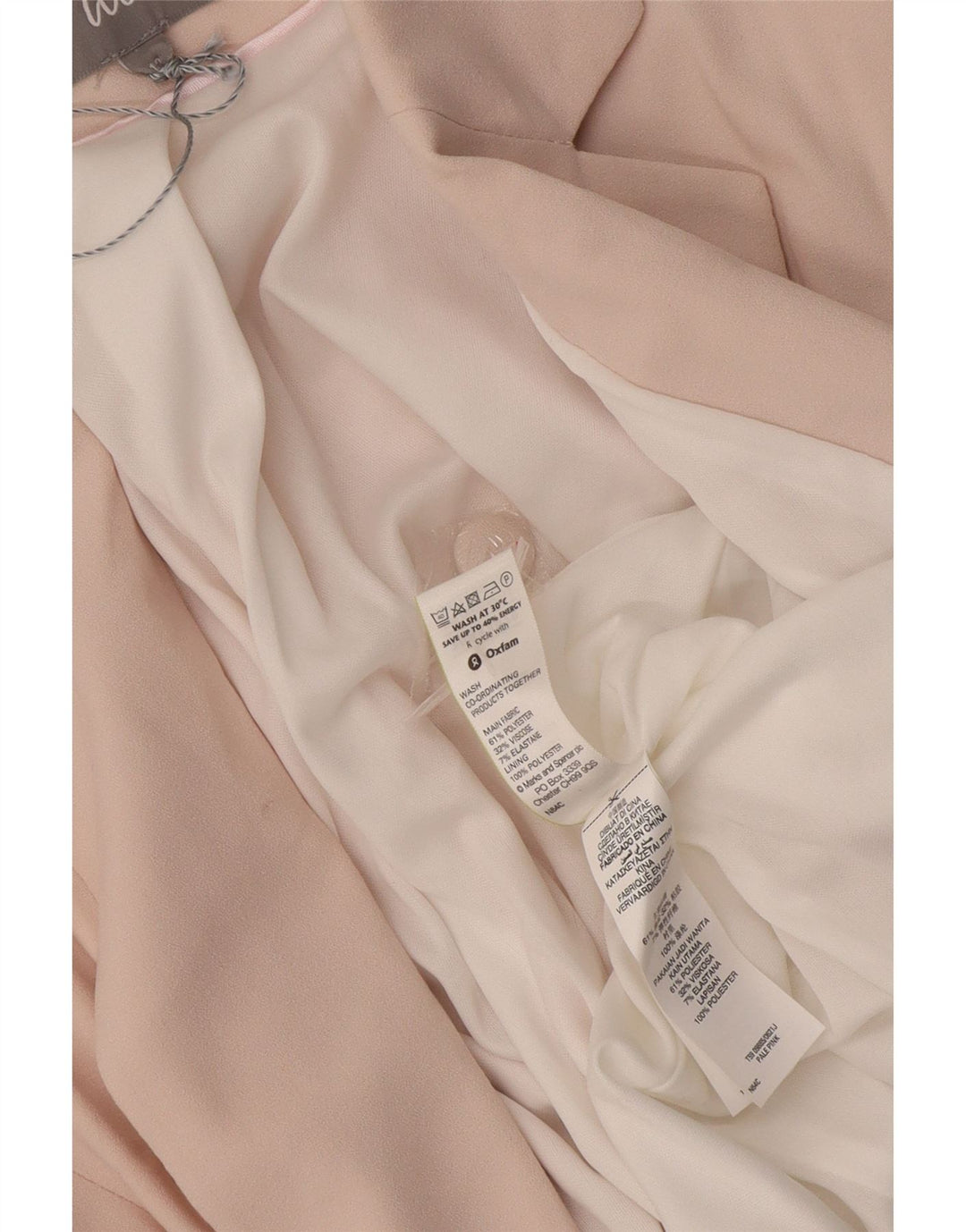 Marks & Spencer Veste blazer ouverte à manches 3/4 pour femme UK 12 Rose moyen