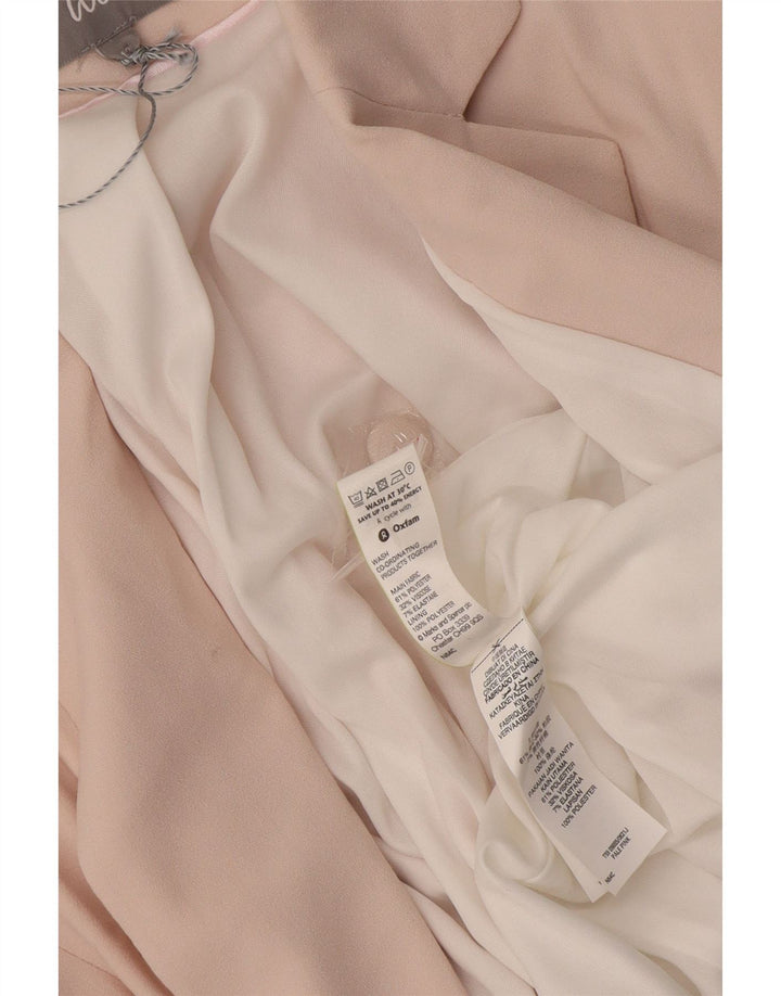 Marks & Spencer Veste blazer ouverte à manches 3/4 pour femme UK 12 Rose moyen