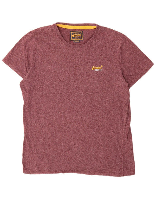Superdry T-Shirt Homme Top XL Coton Bordeaux