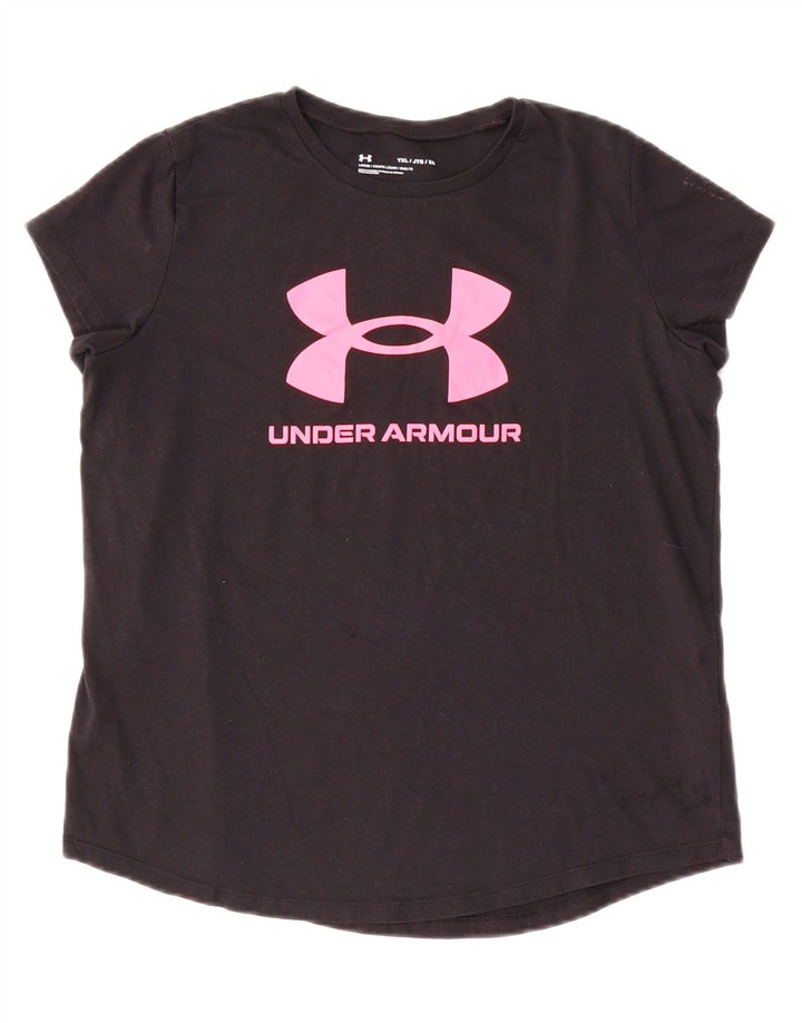 UNDER ARMOUR T-shirt graphique coupe ample pour fille 13-14 ans XL Noir