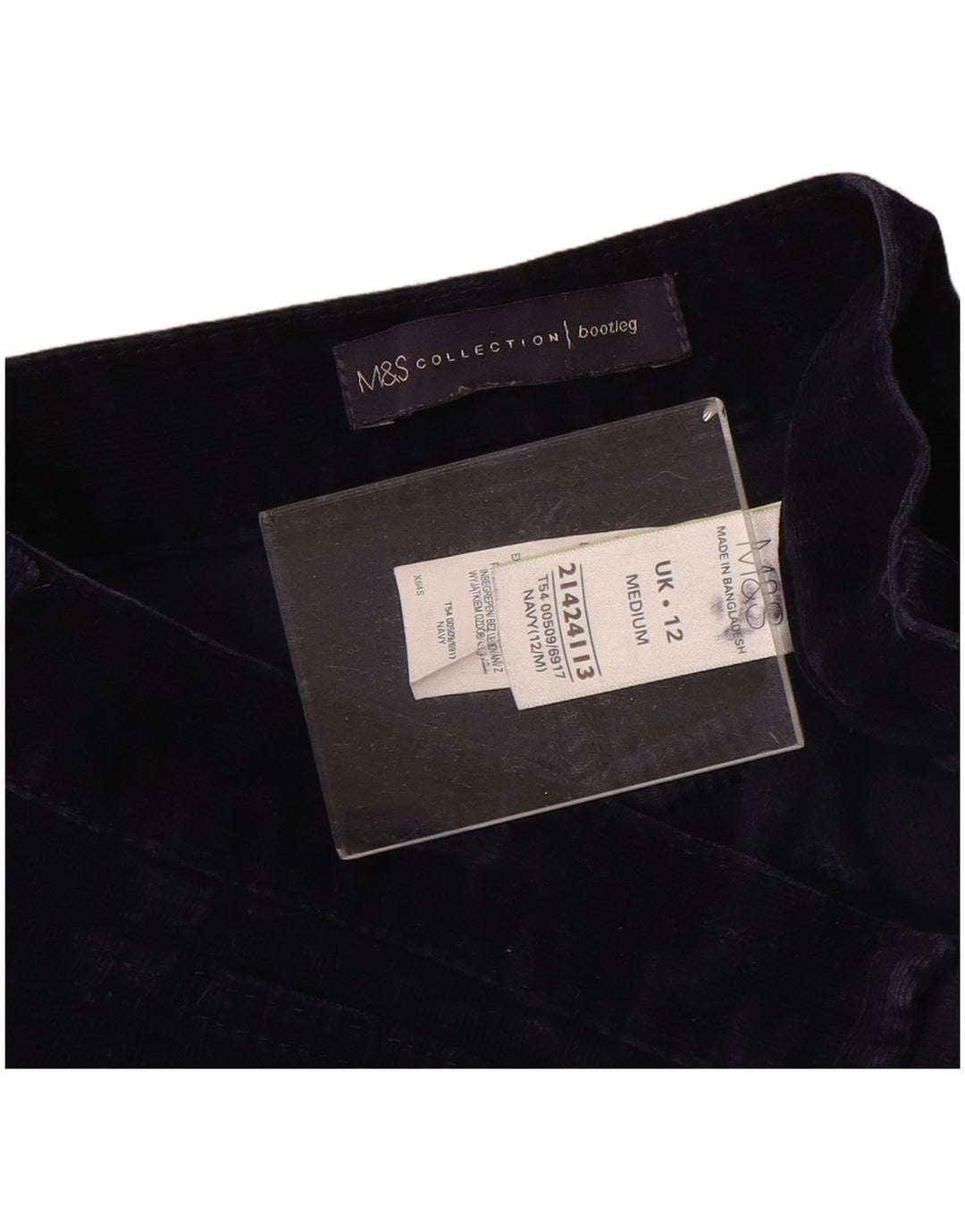 Marks & Spencer Pantalon court bootcut pour femme UK 12 Medium W32 L25 Marine B