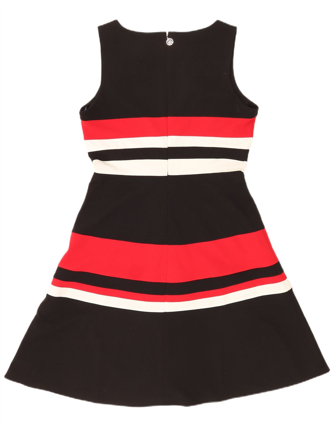 Tommy Hilfiger Robe trapèze sans manches pour femme US 8 Medium Noir Rayé