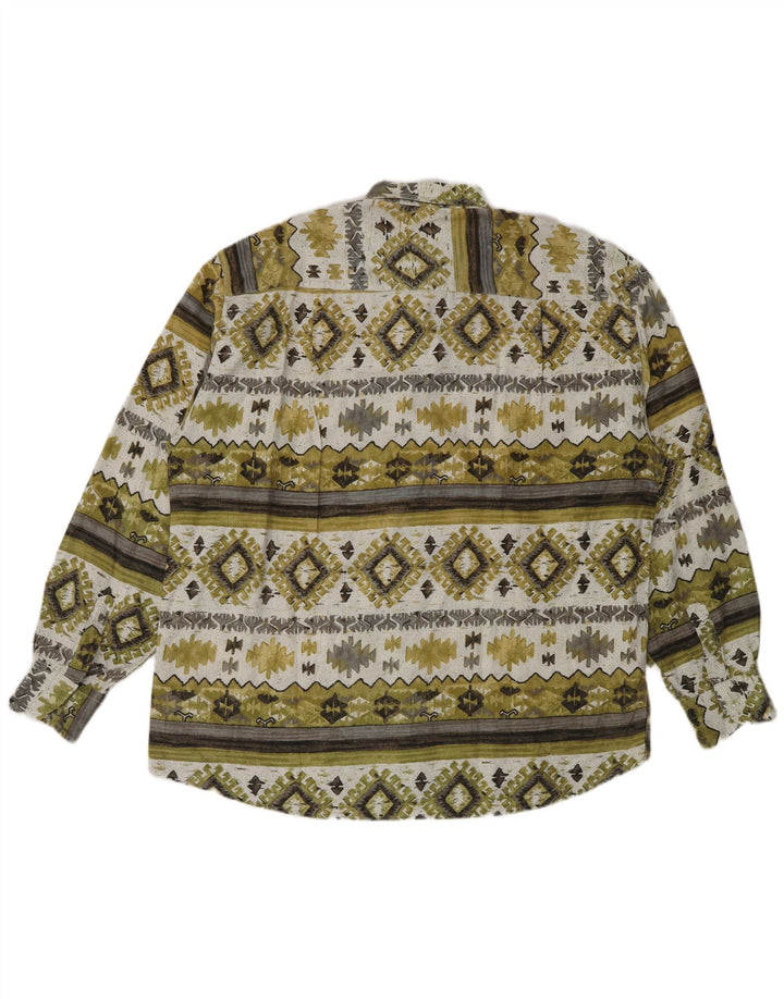 Fitzroy Chemise Homme XL Vert Géométrique
