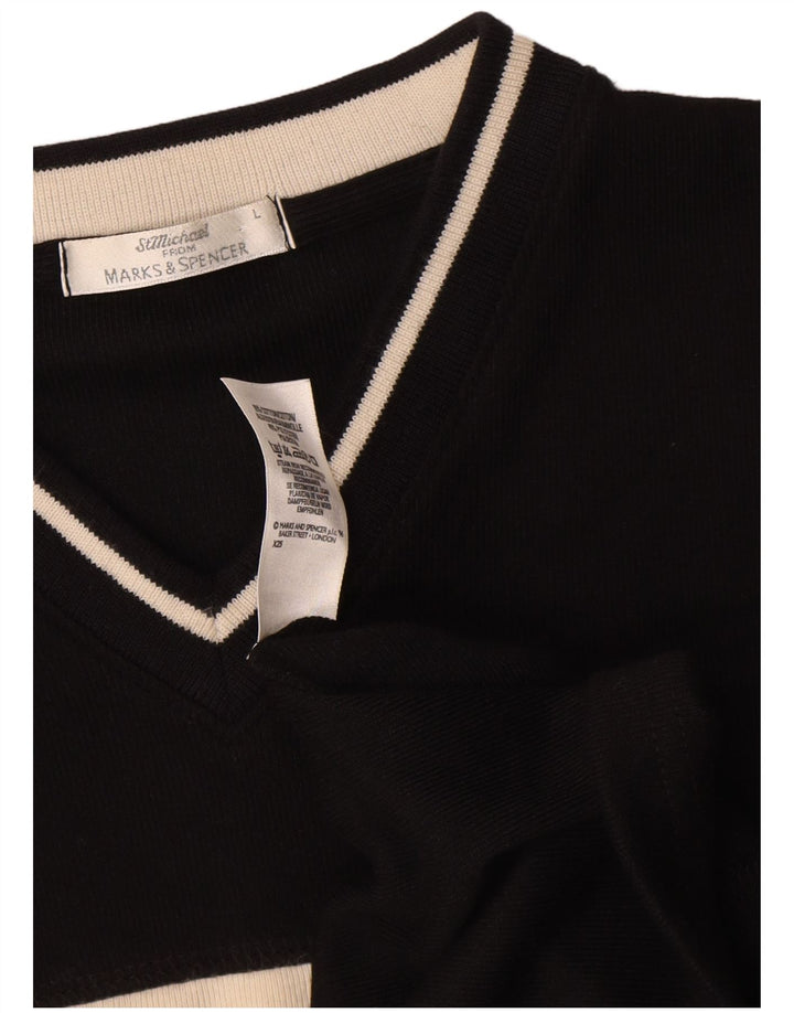 Marks & Spencer Haut St. Michael à manches longues pour homme Noir Large Colorblock