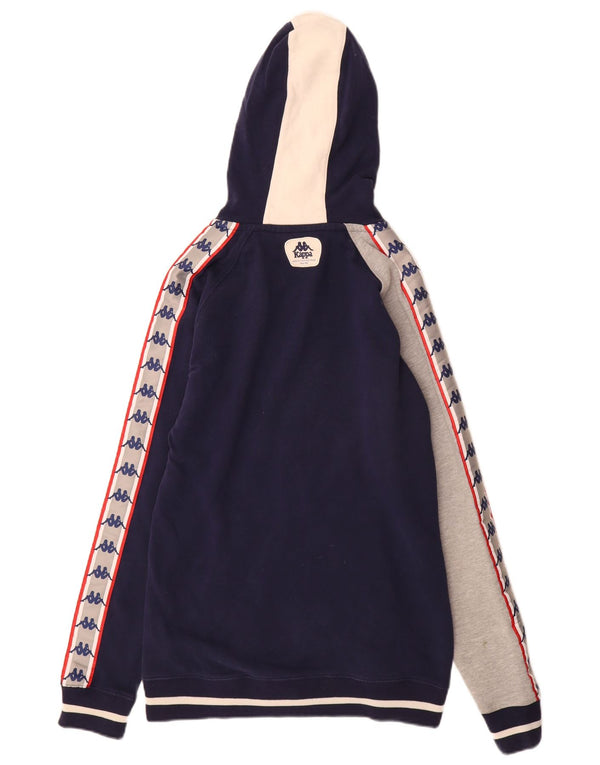 Kappa Pull à capuche zippé graphique pour femme UK 18 XL Bleu marine Colourblock