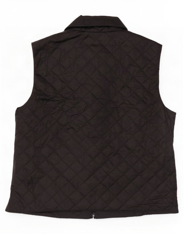 Benetton Gilet matelassé pour femme UK 16 Large Noir Polyamide