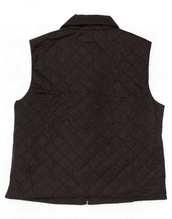 Benetton Gilet matelassé pour femme UK 16 Large Noir Polyamide