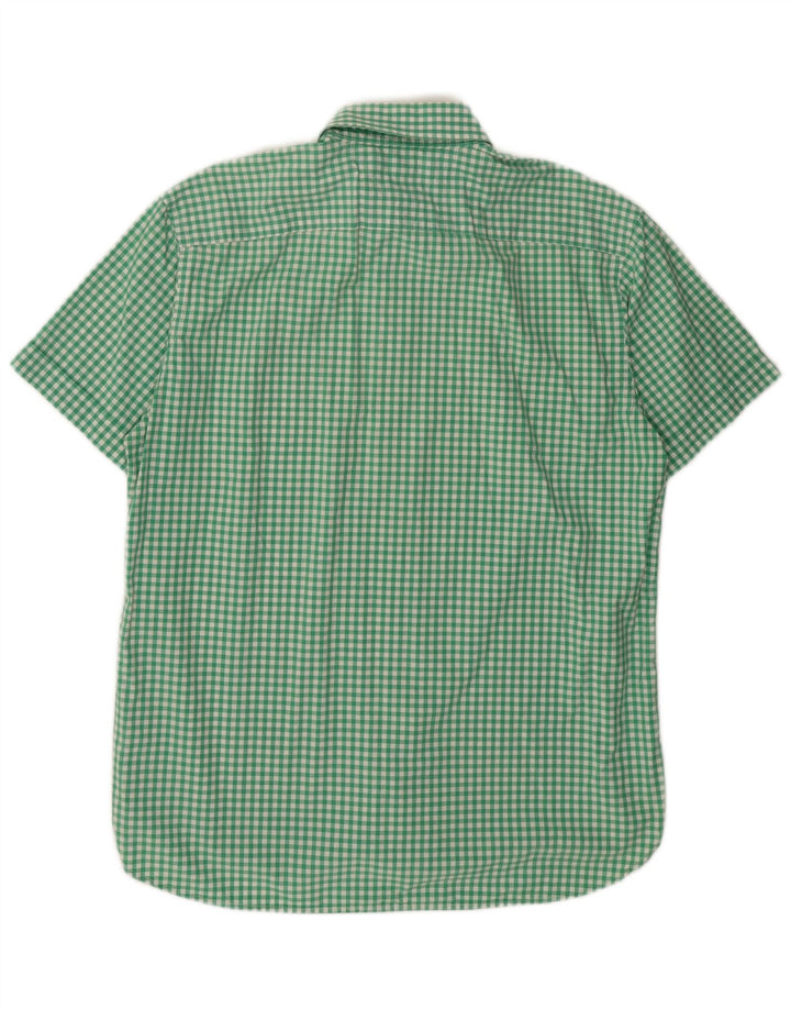 Tommy Hilfiger Chemise à manches courtes à carreaux pour homme XL en coton vichy vert