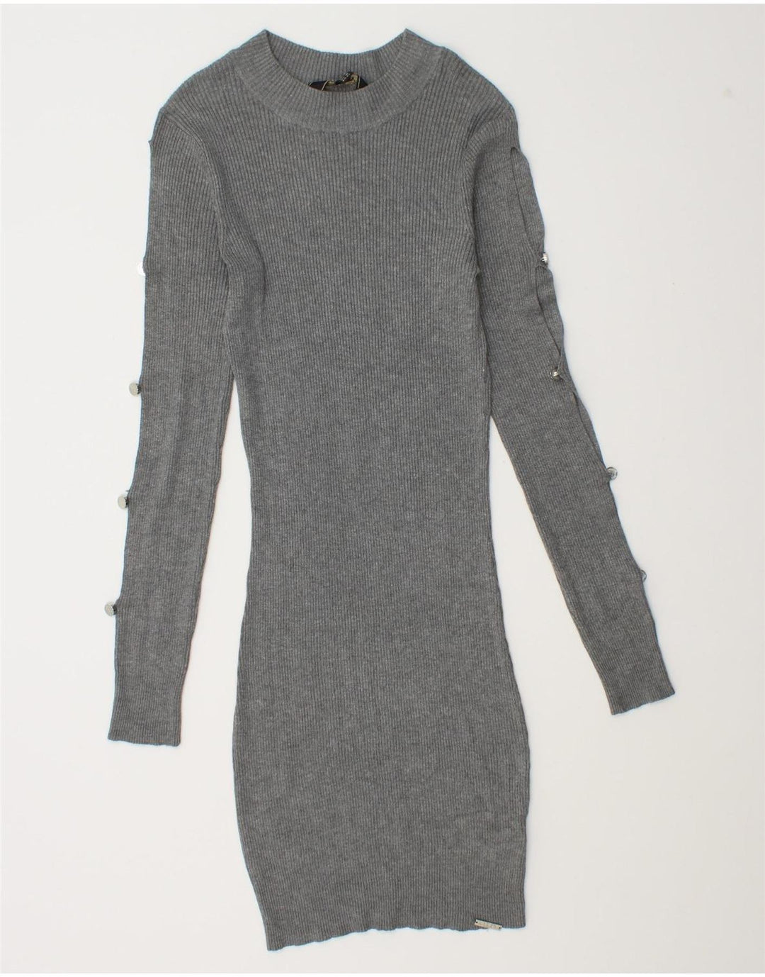 Lipsy Femme Robe Pull UK 44 Gris Moyen Viscose