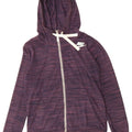 NIKE Womens Zip Hoodie Sweater UK 14 Medium Purple Striped Polyester