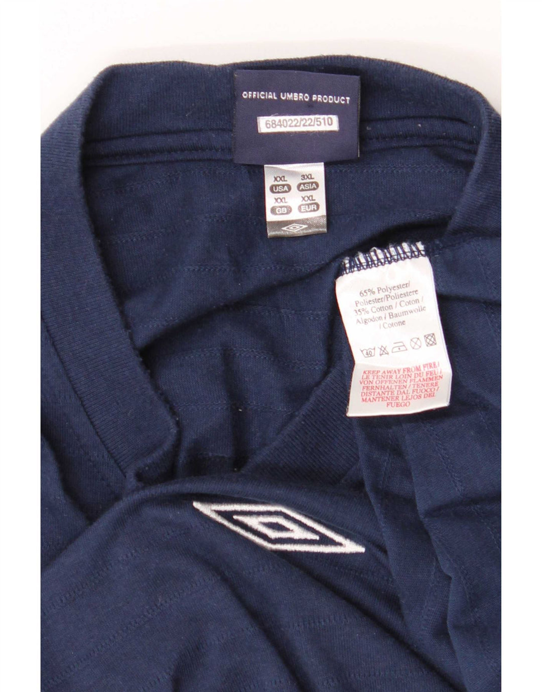 Umbro T-Shirt Homme Top 2XL Bleu Marine Polyester