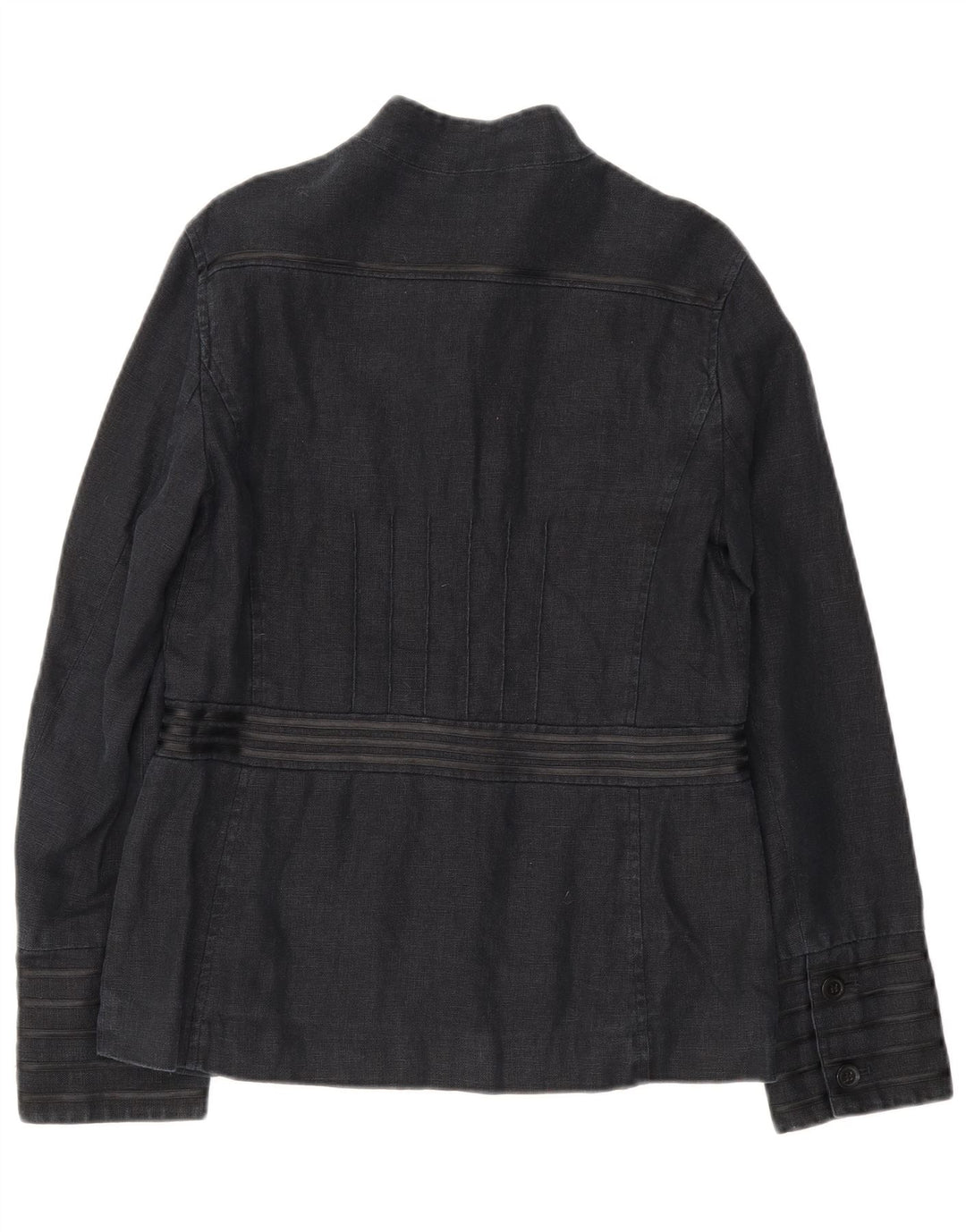 Laura Ashley Veste blazer militaire à 6 boutons pour femme UK 12 Bleu marine moyen