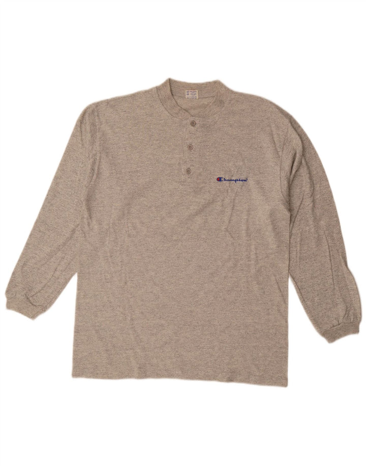 Champion Haut à Manches Longues Homme Gris Moyen Coton