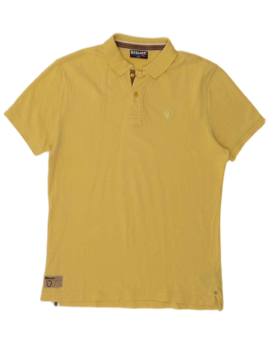 BLAUER Polo Homme Grand Jaune Coton