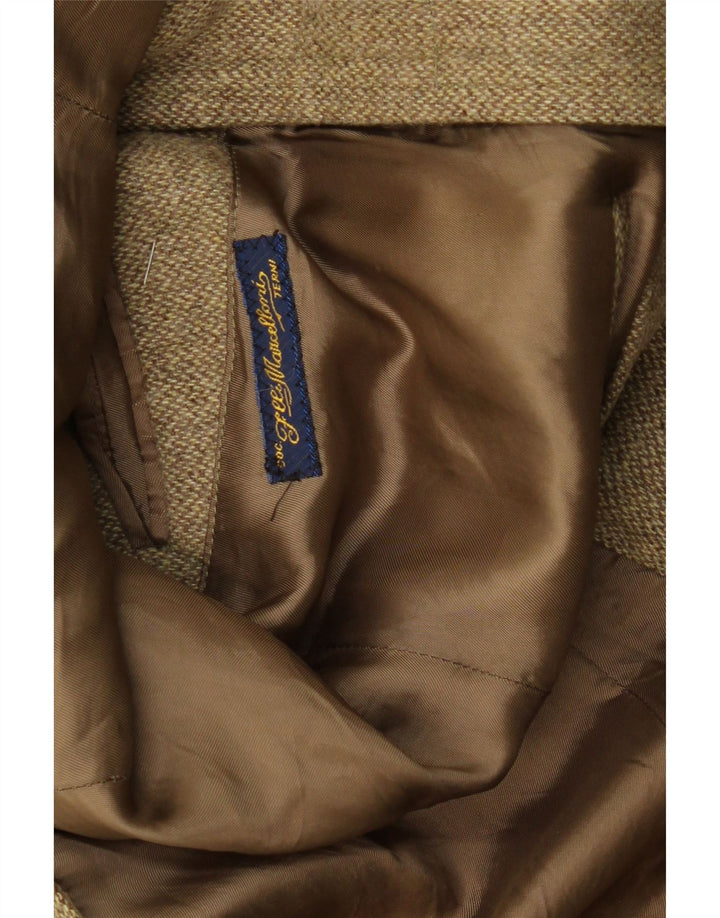 VINTAGE Homme Blazer Coupe-Vent Veste UK 38 Kaki Moyen