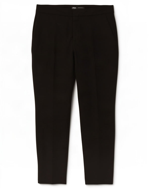Zara Pantalon court slim pour femme EU 38 Small W30 L26 Noir