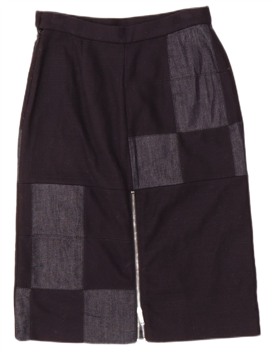 Iceberg Jupe Midi Femme IT 40 Small W26 Bleu Marine Patchwork Nylon