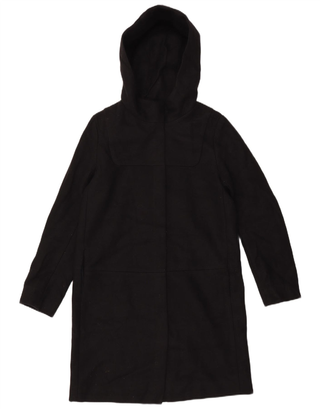 Cos Manteau à capuche pour femme EU 36 Petite laine noire