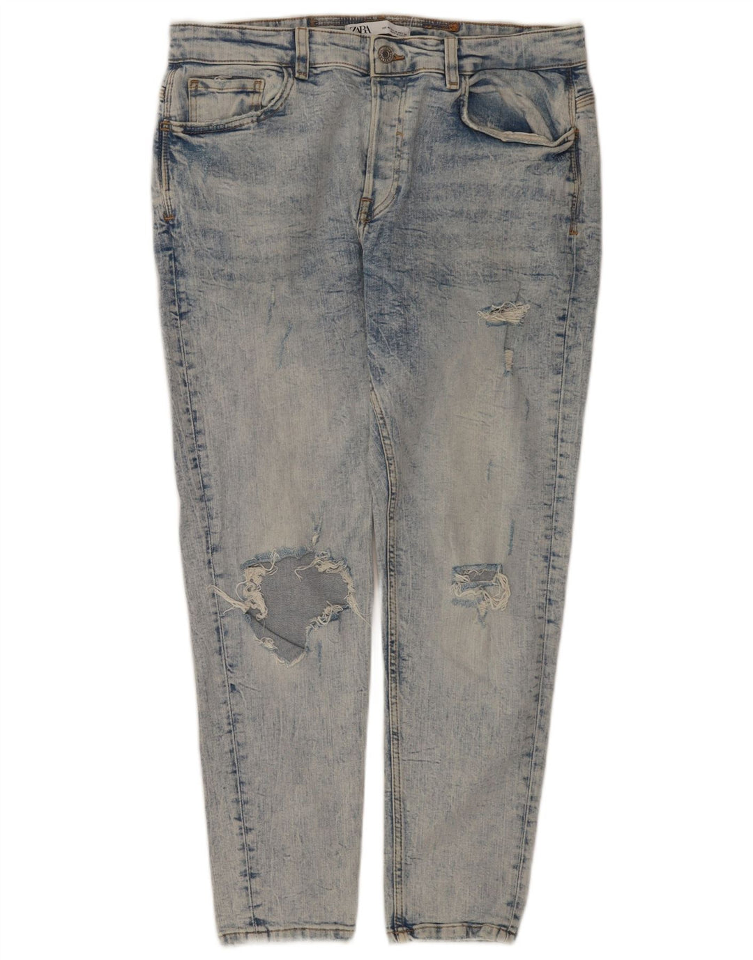 Zara Jean slim vieilli pour homme EU 44 Large W34 L28 Bleu