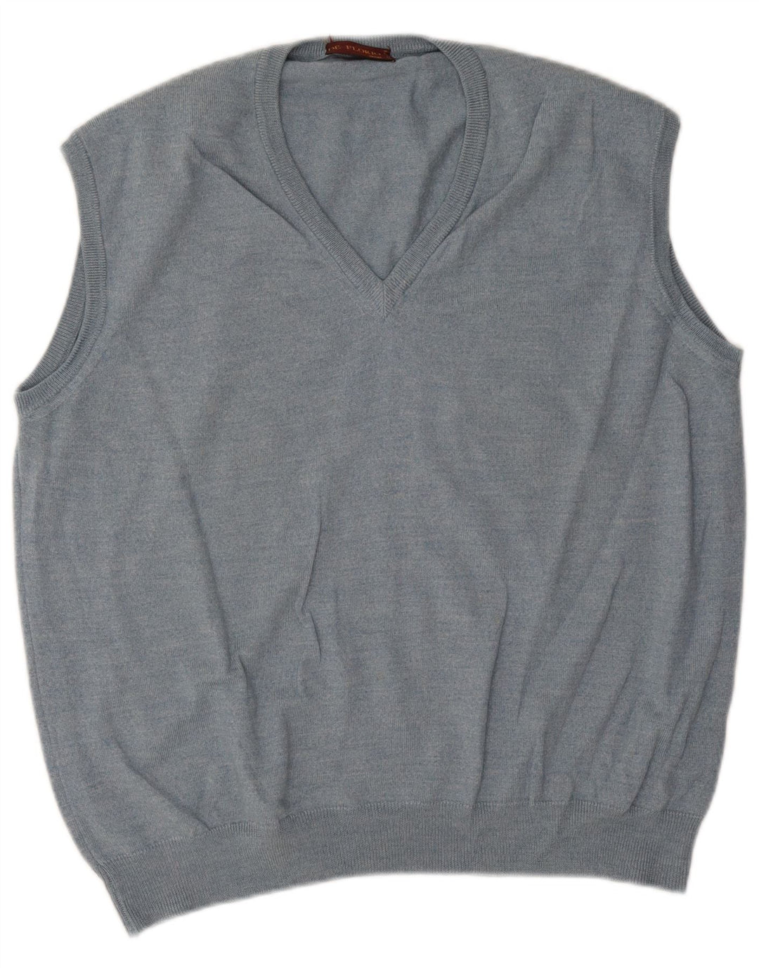 vintage Mens Vest Débardeur Grande Laine Nouvelle Bleue