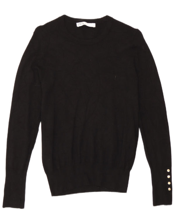 Zara Pull ras du cou pour femme UK 12 Noir moyen