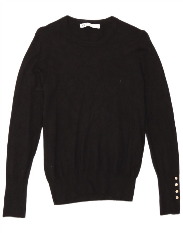 Zara Pull ras du cou pour femme UK 12 Noir moyen