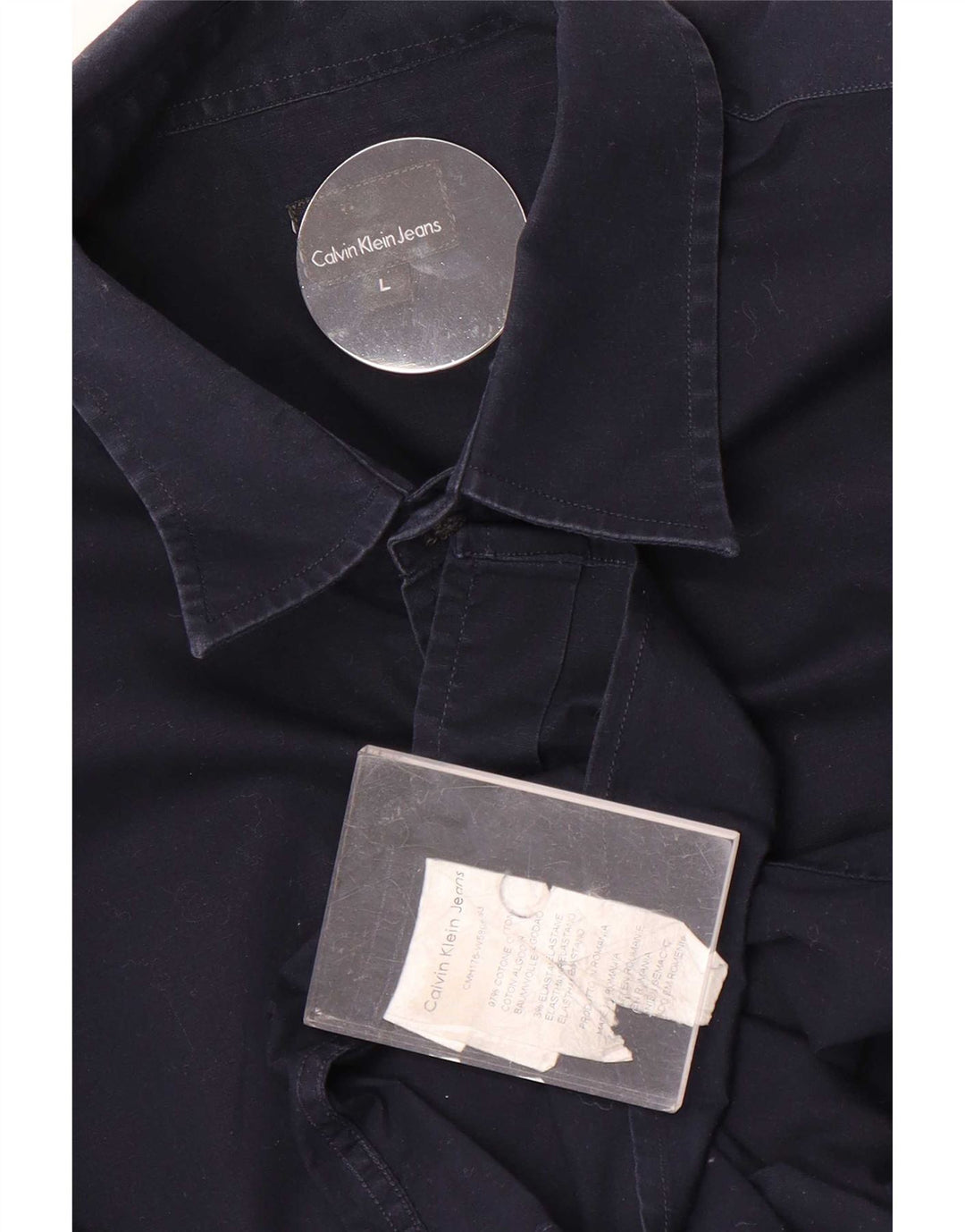 Calvin Klein Jeans Chemise Homme Large Bleu Marine Coton
