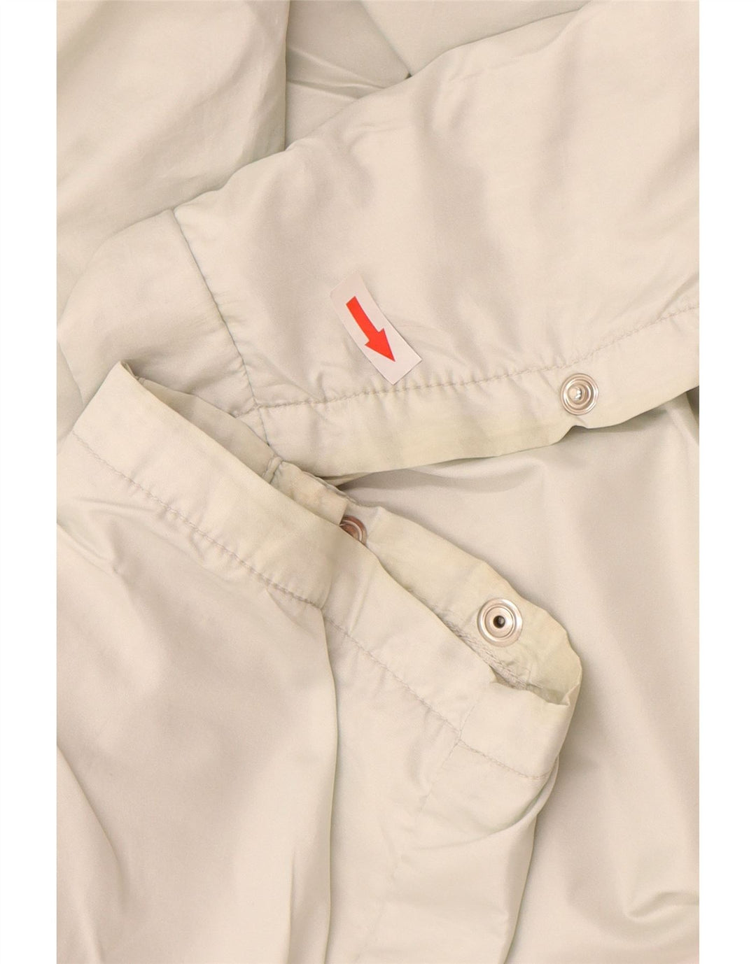 Pantalon coupe-vent femme vintage UK 12 Medium Off White Polyester
