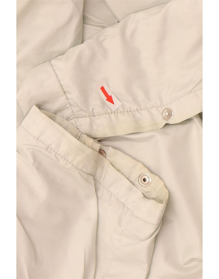 Pantalon coupe-vent femme vintage UK 12 Medium Off White Polyester