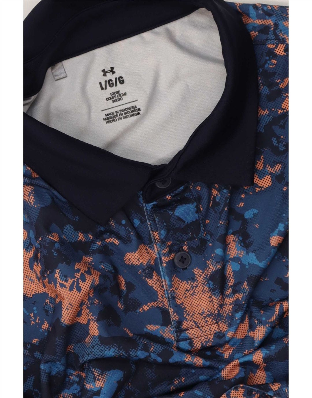 Under Armour Polo Homme Large Bleu Marine Tie Dye