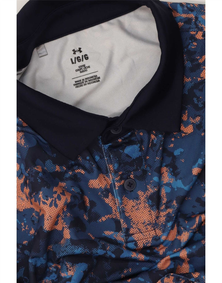 Under Armour Polo Homme Large Bleu Marine Tie Dye