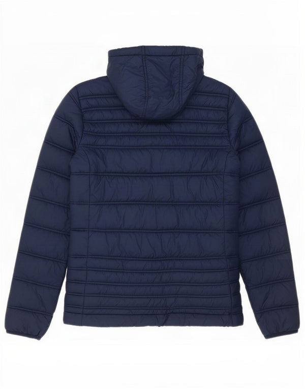 Crew Clothing Veste matelassée à capuche pour femme UK 8 Small Bleu marine Nylon
