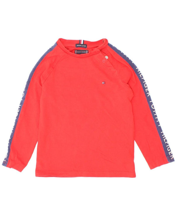 Tommy Hilfiger Haut graphique à manches longues pour bébé garçon 18-24 mois Rouge