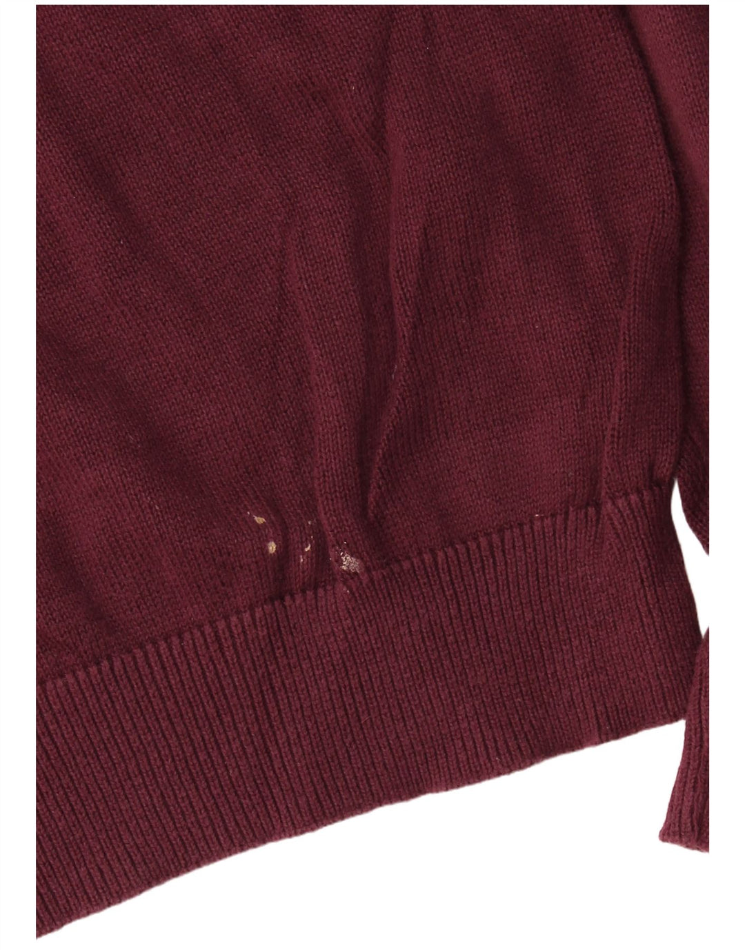 Marks & Spencer Pull à col rond pour homme en coton bordeaux moyen