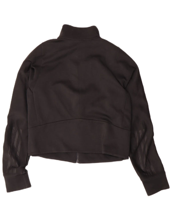 Adidas Veste de survêtement courte pour femme UK 12/14 Polyester noir moyen