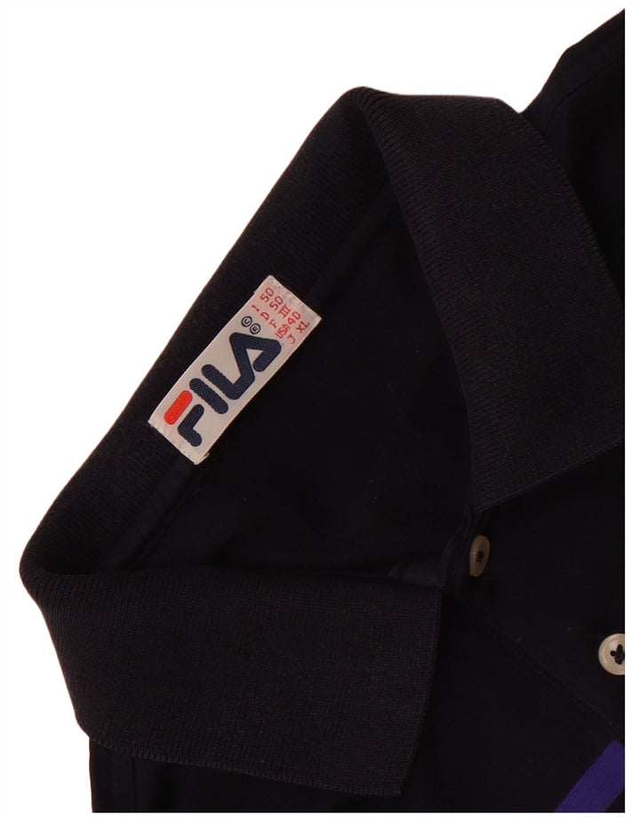 Fila Polo Homme IT 50 Bleu Marine Moyen Colorblock