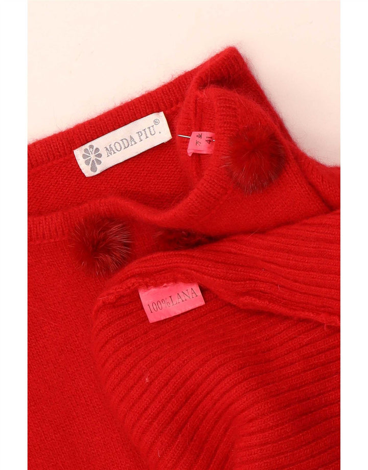 Moda Piu Pull col bateau femme IT 41 laine rouge moyen