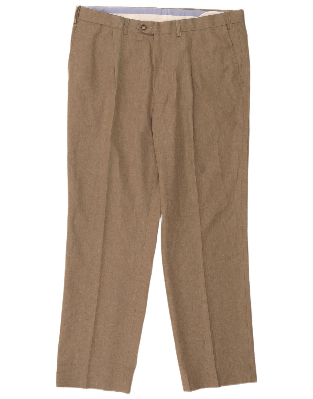 Marks & Spencer Pantalon de costume coupe classique pour homme W38 L31 Beige Polyester