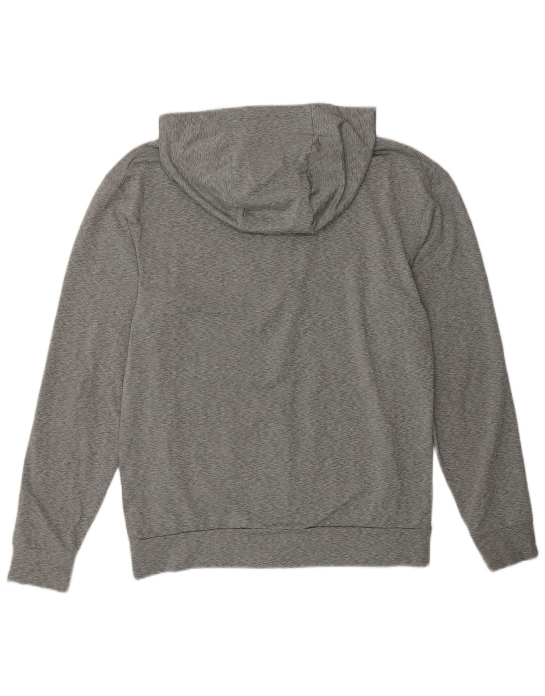 NIKE Mens Dri Fit Zip Hoodie Sweater Small Grey Flecked Polyester