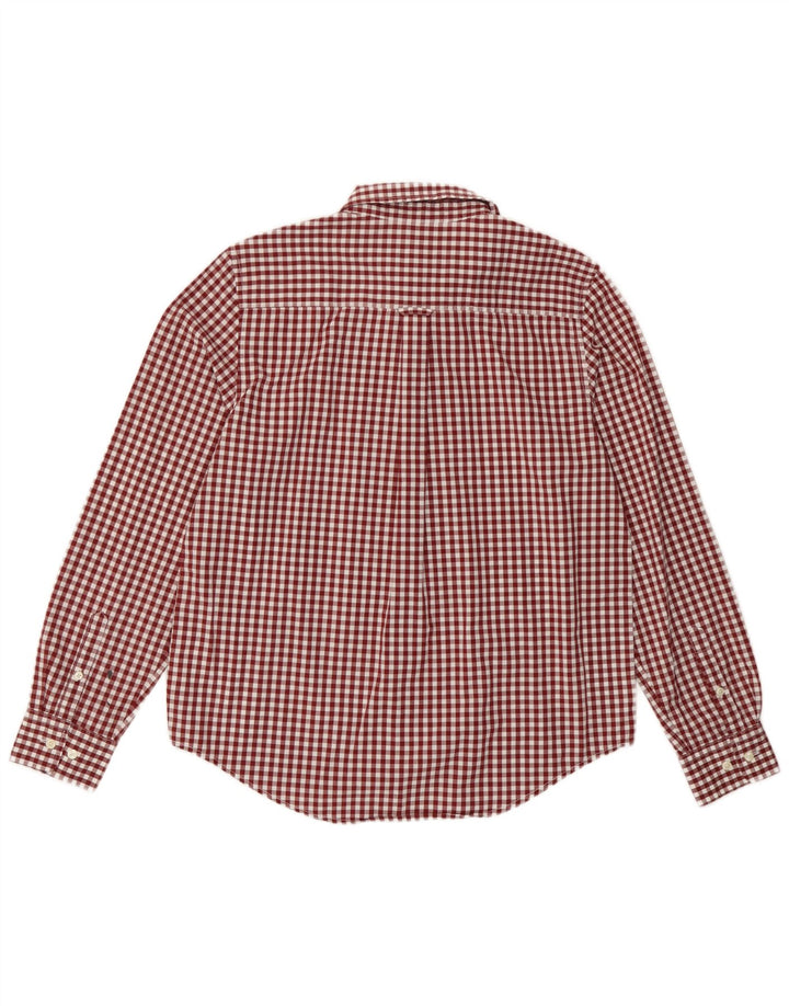 Gant Chemise Femme UK 10 Petit Coton Vichy Bordeaux