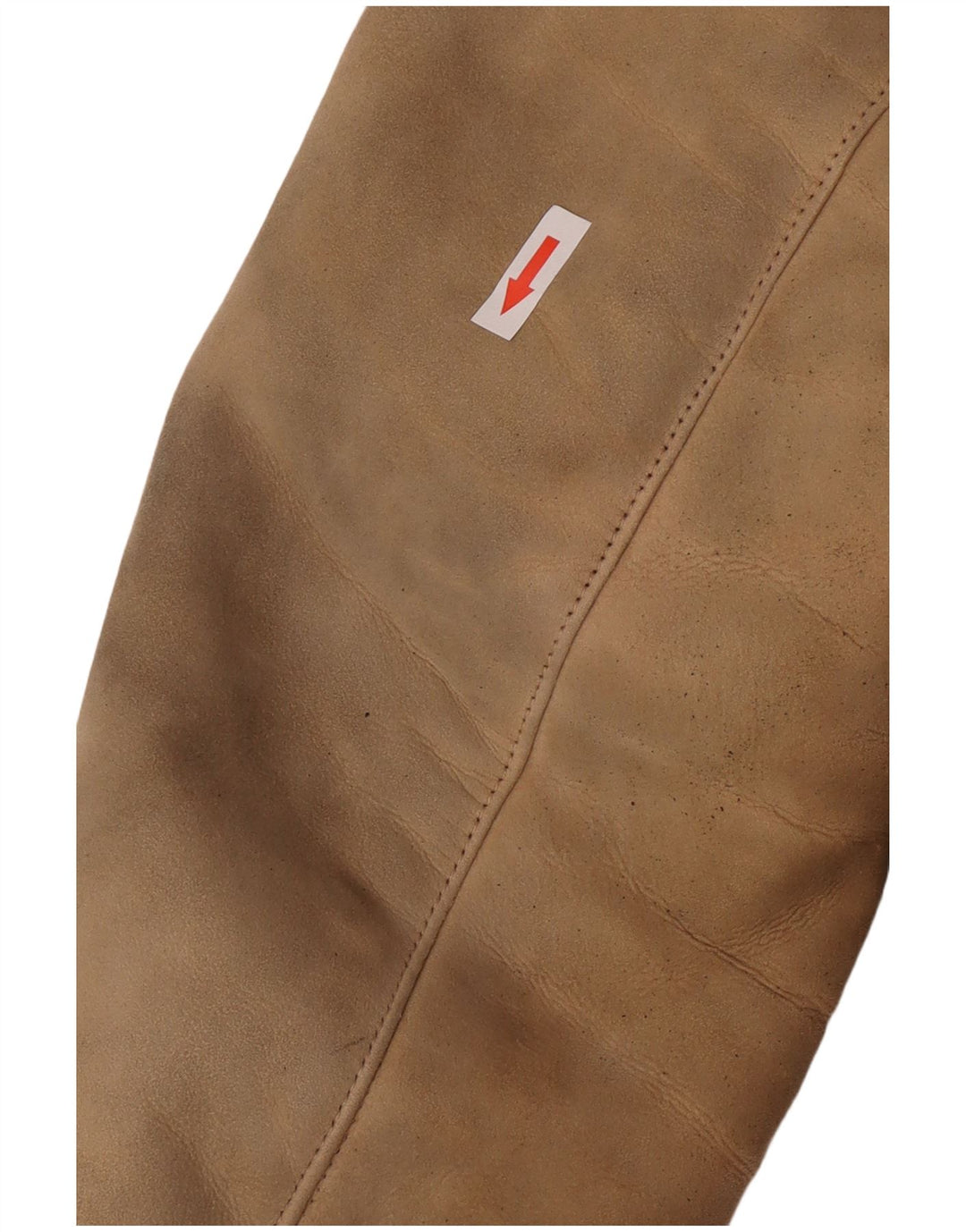 manteau en peau de mouton femme vintage UK 10 Petit Beige