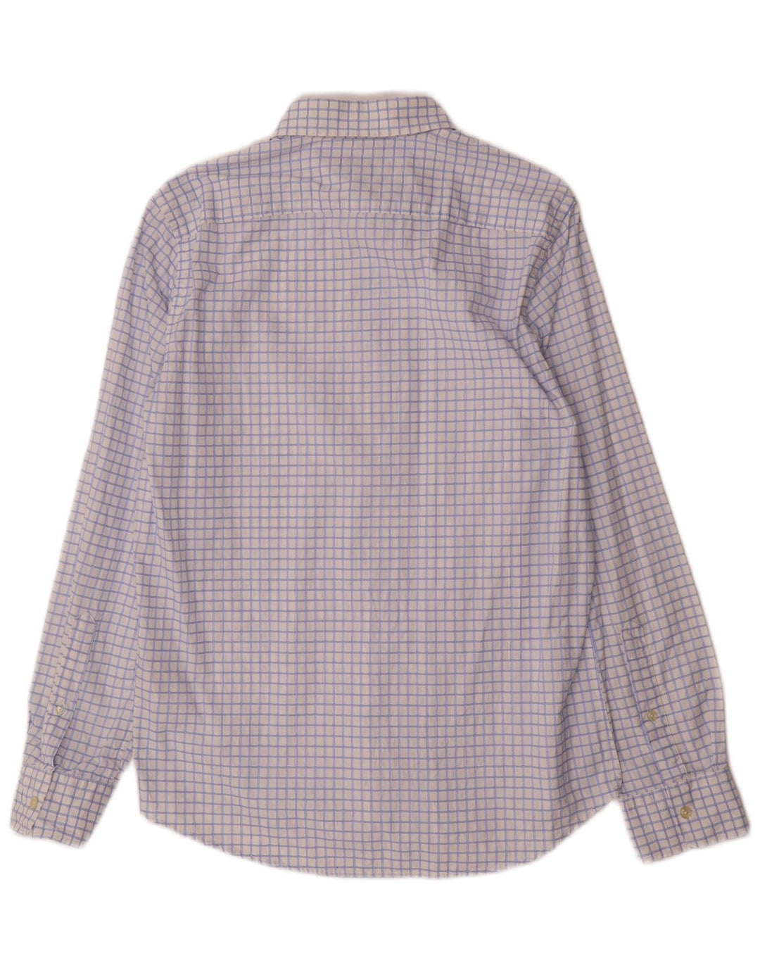 Marlboro Classics Chemise sur mesure pour homme en coton à grands carreaux bleus