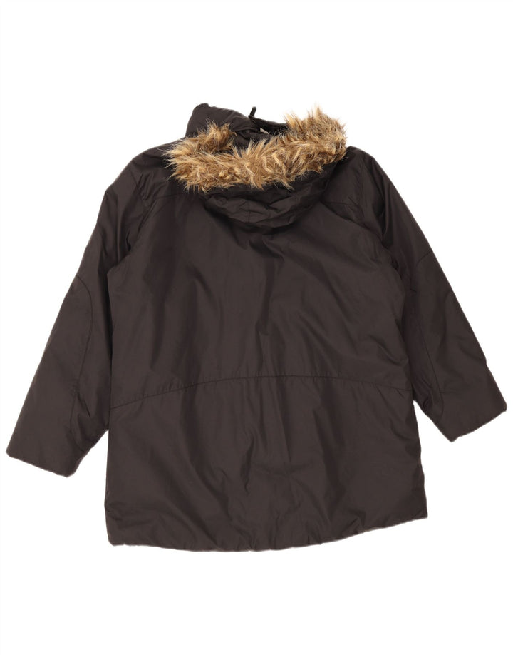 Helly Hansen Parka à capuche pour femme UK 18 XL Noir Polyamide